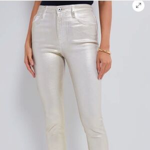 Jonathan Simkhai Gold Foil Jeans